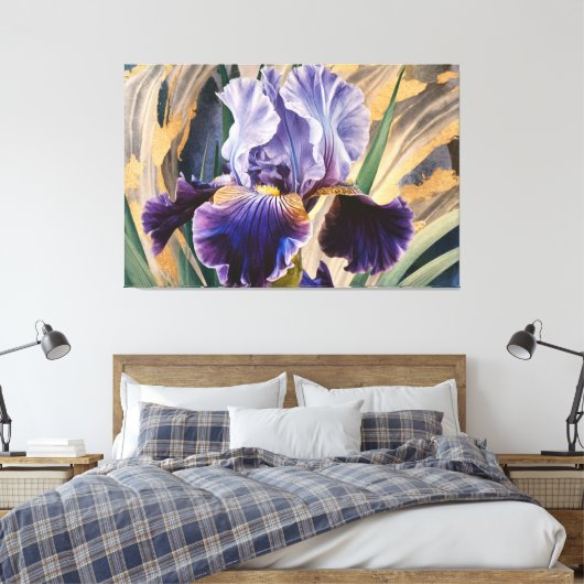 *~* GlitterTeal IRIS Irissen Bloemen TV2 Canvas Afdruk (Insitu (Slaapkamer))