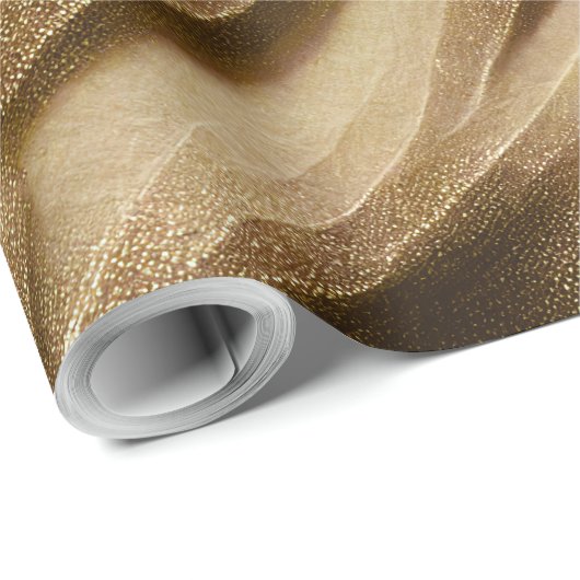 Glittertextuur Glitter Goud Patroon Cadeaupapier (Rol Hoek)