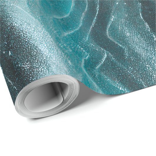 Glittertextuur Glitter Goud Patroon Cadeaupapier (Rol Hoek)