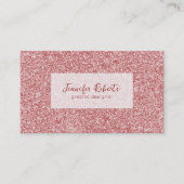 Glittertextuur van roos-goudglansglas met glans visitekaartje (Voorkant)