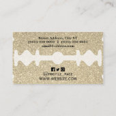 Glittertextuur Visitekaartje van faux-razor (Achterkant)