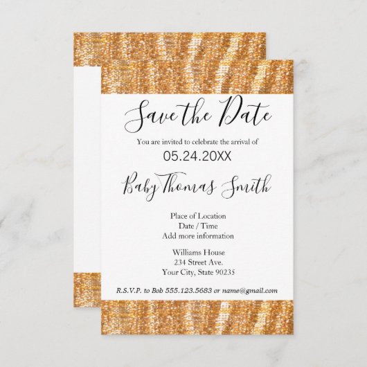 glittertrim kaart (Voorkant / Achterkant)