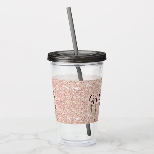 Glittertumbler Acryl Drinkbeker (Links)