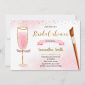 Glitterverf en sip douche uitnodiging (Voorkant)