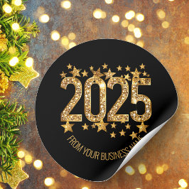 Glittery 2025 ronde sticker