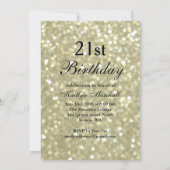 Glittery 21st Birthday Time to Drink Champagne Kaart (Achterkant)