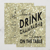 Glittery 21st Birthday Time to Drink Champagne Kaart (Voorkant / Achterkant)