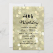 Glittery 40th Birthday Time to Drink Champagne Kaart (Achterkant)