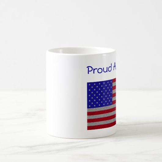 Glittery American Flag Koffiemok (Center)