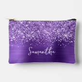 Glittery Amethyst Glam Script Name Etui (Voorkant)
