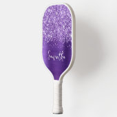 Glittery Amethyst Paarse Glam Name Pickleball Paddle (Links)