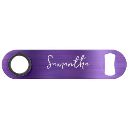 Glittery Amethyst Paarse Glam Name Speed Flessenopener