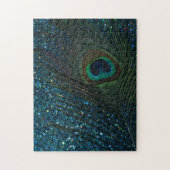 Glittery Aqua Peacock Legpuzzel (Verticaal)