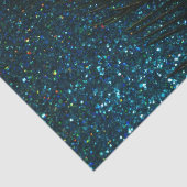 Glittery Aqua Peacock Tissuepapier (Detail)