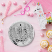 Glittery Bachelorette Party | Bridal Partij Papieren Bordje (Feest)