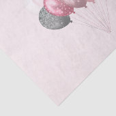 Glittery Balloon Bunch in roze en zilver Tissuepapier (Detail)