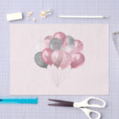 Glittery Balloon Bunch in roze en zilver Tissuepapier (Craft)