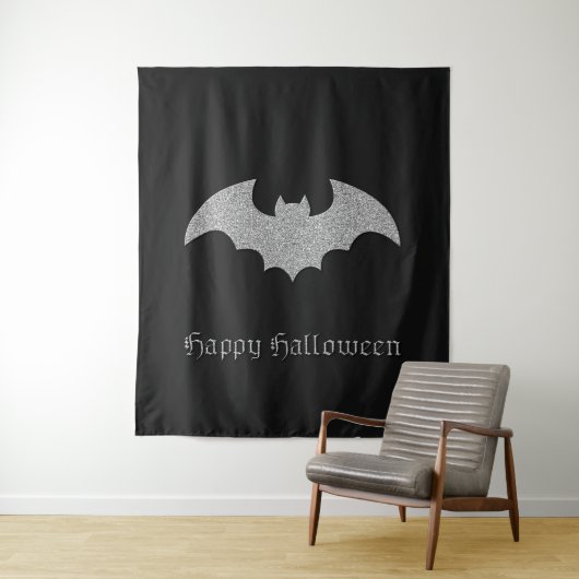 Glittery Bat Halloween foto achtergrond Wandkleed (In situ)
