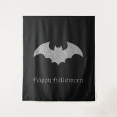 Glittery Bat Halloween foto achtergrond Wandkleed (Voorkant)