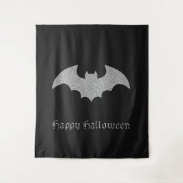 Glittery Bat Halloween foto achtergrond Wandkleed