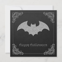 Glittery Bat Halloween Kaart