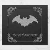 Glittery Bat Halloween Likeurfles Etiket (Enkel label)