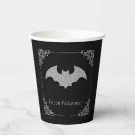 Glittery Bat Halloween Papieren Bekers