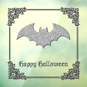 Glittery Bat Halloween Raamsticker (Vel 3)
