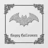Glittery Bat Halloween Raamsticker (Vel)