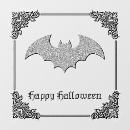 Glittery Bat Halloween Raamsticker