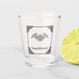 Glittery Bat Halloween Shot Glas