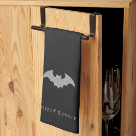 Glittery Bat Halloween Theedoek