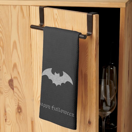 Glittery Bat Halloween Theedoek (Derde Gevouwen)