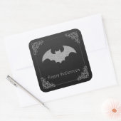 Glittery Bat Halloween Vierkante Sticker (Envelop)
