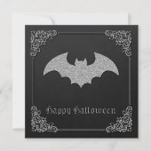 Glittery Bat Halloween Wenskaart (Voorkant)