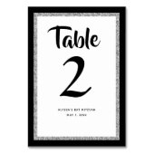 Glittery Bat Mitswa Zwart en Zilver Kaart (Achterkant)