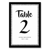 Glittery Bat Mitswa Zwart en Zilver Kaart (Voorkant)