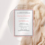 Glittery Bat Mitzvah Light Pink & Silver Rectangle Kaart<br><div class="desc">Deze trendy Bat Mitswa-uitnodiging is voorzien van sprankelende faux glitter gelaagd tegen een achtergrond van effen kleuren. Gebruik het formulier sjabloon om uw eigen gegevens toe te voegen. Het Ontwerpgereedschap kan worden gebruikt om de lettertypestijl,  -kleur en -lay-out te wijzigen.</div>