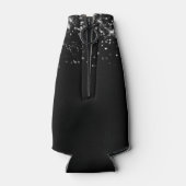 Glittery Black 40e verjaardag Flesjeskoeler (Achterkant)