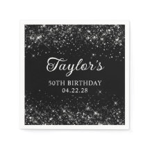 Glittery Black 50ste verjaardag