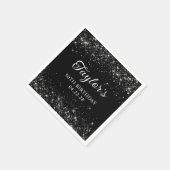 Glittery Black 50ste verjaardag Servet (Hoek)