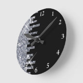 Glittery Black/Silver Glamour Ronde Klok (Hoek)