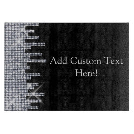 Glittery Black/Silver Glamour Snijplank