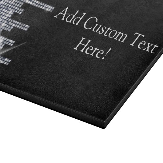 Glittery Black/Silver Glamour Snijplank (Hoek)