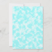 Glittery Blauwgroen Blue Peacock Feathers 75th Bir Kaart (Achterkant)