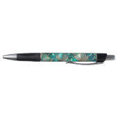 Glittery Blauwgroen Zeemeermin Staart en Bloemen P Pen (Bodem)