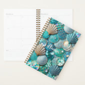 Glittery Blauwgroen zeemeermin staartschalen Print Planner (Display)