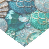 Glittery Blauwgroen zeemeermin staartschalen schel Medium Tafelloper (Hoek)