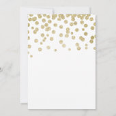 Glittery Bleek Gold Confetti Elegant 50th Birthday Kaart (Achterkant)