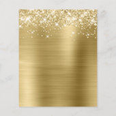 Glittery Bleek Gold Foil Sweet 16 Budget Invite (Achterkant)